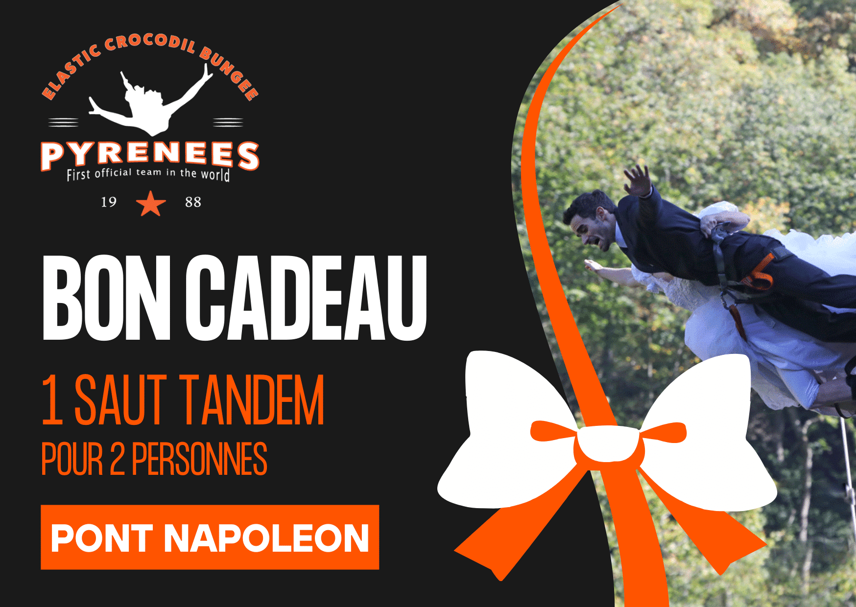 bon cadeau saut elastique pont napoleon saut tandem